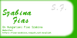 szabina fias business card